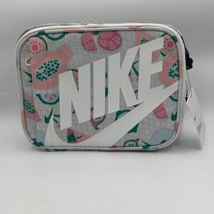 NWT Nike Hard Shell Lunch Box Sail Stadium Green Fruit Print back 2 school